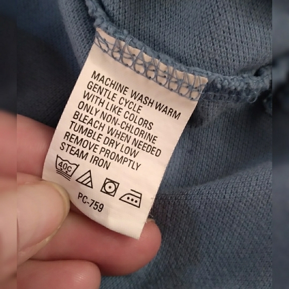 Izod Silk Wash men's 100% cotton blue polo shirt - Picture 9 of 11